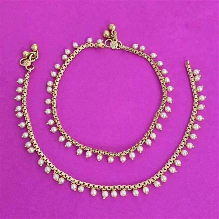 Antique Moti Payal With Gold Plating