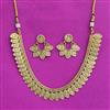 Antique Plain Gold Necklace Set With Gold Plating