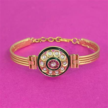 Antique Adjustable Bracelet With Matte Gold Plating
