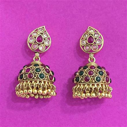 Antique Jhumki With Gold Plating