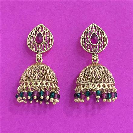 Antique Jhumki With Gold Plating