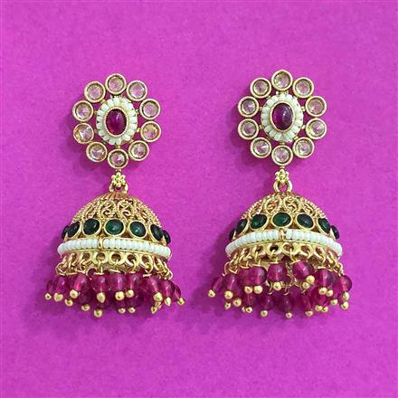 Antique Jhumki With Gold Plating