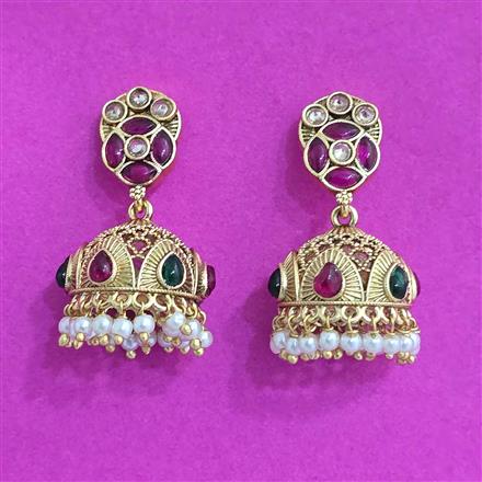 Antique Jhumki With Gold Plating