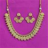 Antique Plain Gold Necklace Set With Gold Plating