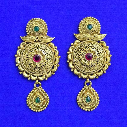 Antique Classic Earring With Matte Gold Plating