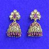 Antique Jhumki With Mehndi Plating