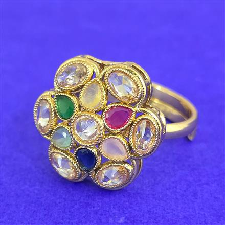 Antique Adjustable Ring With Gold Plating