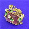 Antique Adjustable Ring With Matte Gold Plating