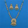 Antique Pearl Pendant Set With Matte Gold Plating