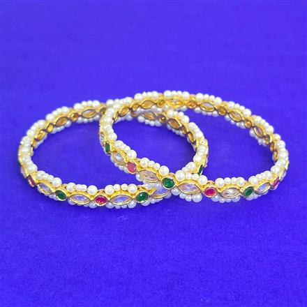 Antique Moti Bangles With Gold Plating