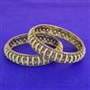 Antique Moti Bangles With Mehndi Plating