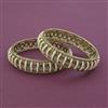 Antique Pearl Bangles With Mehndi Plating