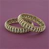 Antique Pearl Bangles With Mehndi Plating