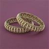 Antique Pearl Bangles With Mehndi Plating