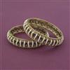 Antique Pearl Bangles With Mehndi Plating
