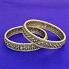 Antique Moti Bangles With Mehndi Plating