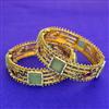 Antique Pearl Bangles With Matte Gold Plating