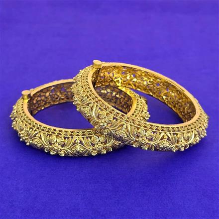 Antique Openable Bangles With Matte Gold Plating