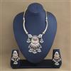 Antique Classic Necklace Set With Matte Gold Plating