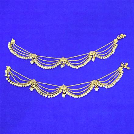 Antique Moti Payal With Gold Plating