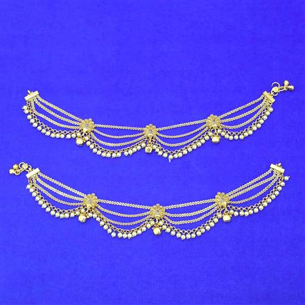 Antique Moti Payal With Gold Plating