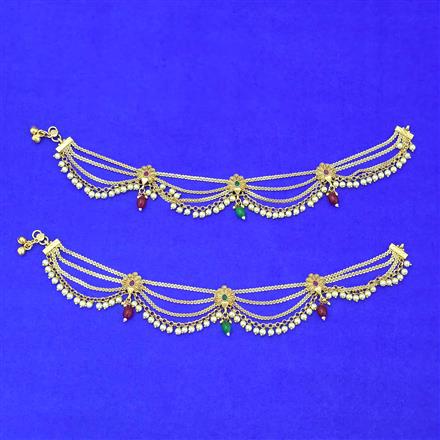Antique Moti Payal With Gold Plating