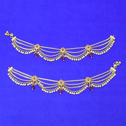 Antique Moti Payal With Gold Plating