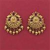 Antique Temple Earring with Matte Gold Plating