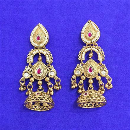 Antique Jhumki With Gold Plating