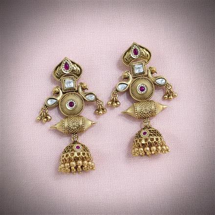 Antique Jhumki With Gold Plating