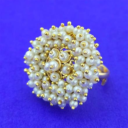 Antique Moti Ring With Gold Plating