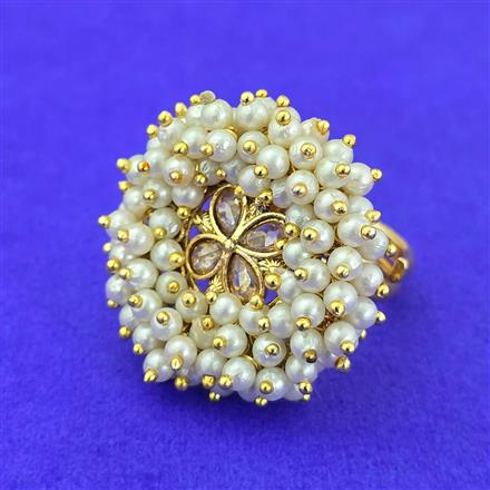 Antique Moti Ring With Gold Plating
