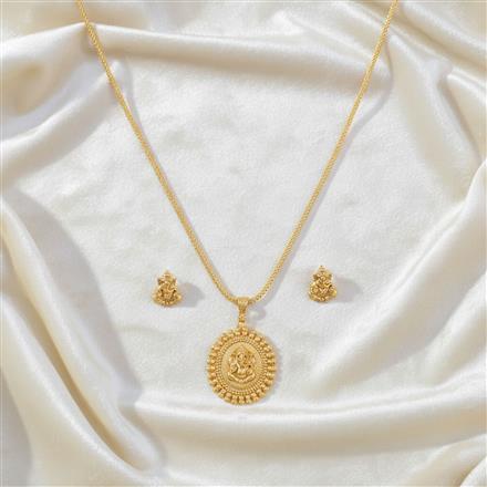 Antique Temple Pendant Set With Gold Plating