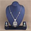 Antique Classic Pendant Set With Matte Gold Plating
