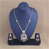Antique Classic Pendant Set With Matte Gold Plating