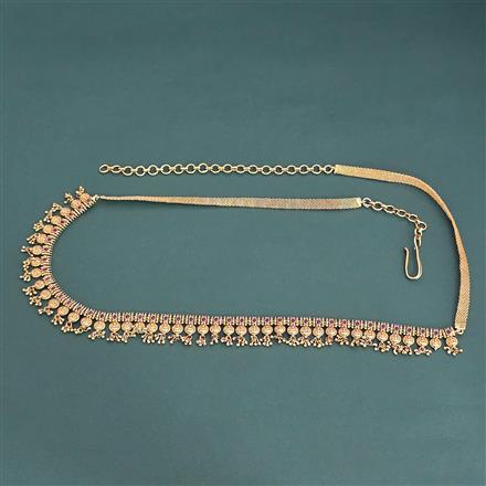 Antique Temple Belt With Matte Gold Plating