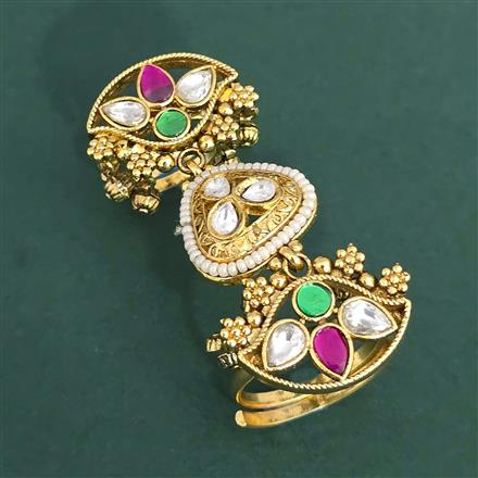 Antique Adjustable Ring With Gold Plating