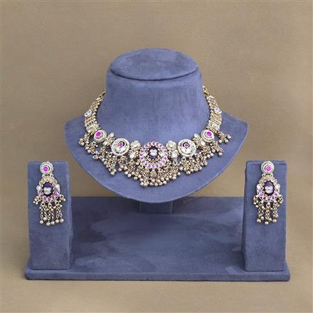 Antique Classic Necklace With Matte Gold Plating