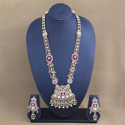 Antique Classic Necklace With Matte Gold Plating