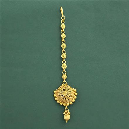 Antique Plain Gold Tikka With Gold Plating