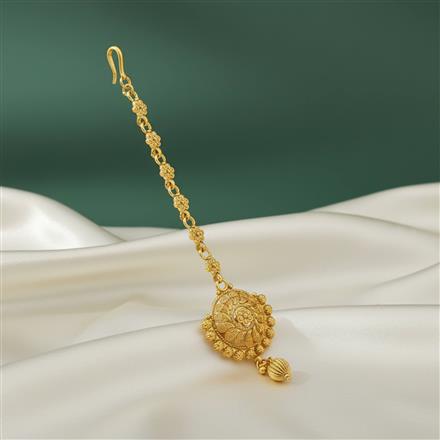 Antique Plain Gold Tikka With Gold Plating