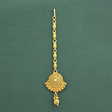 Antique Plain Gold Tikka With Gold Plating