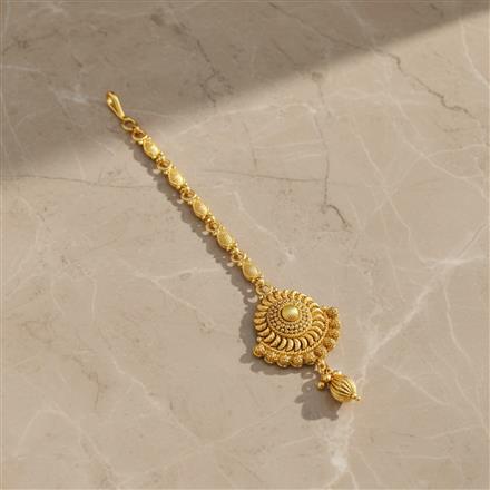Antique Plain Gold Tikka With Gold Plating