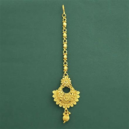 Antique Plain Gold Tikka With Gold Plating