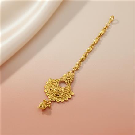 Antique Plain Gold Tikka With Gold Plating