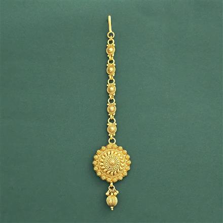 Antique Plain Gold Tikka With Gold Plating