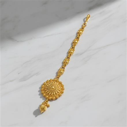 Antique Plain Gold Tikka With Gold Plating