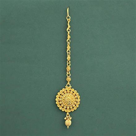 Antique Plain Gold Tikka With Gold Plating