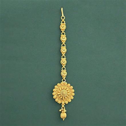 Antique Plain Gold Tikka With Gold Plating