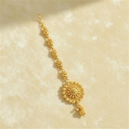 Antique Plain Gold Tikka With Gold Plating